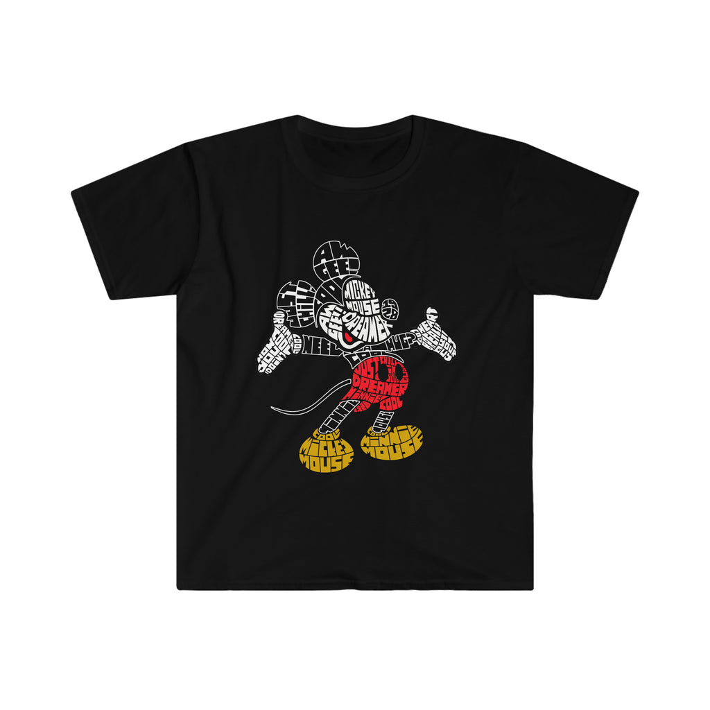Mickey Calligram Unisex Softstyle T-Shirt