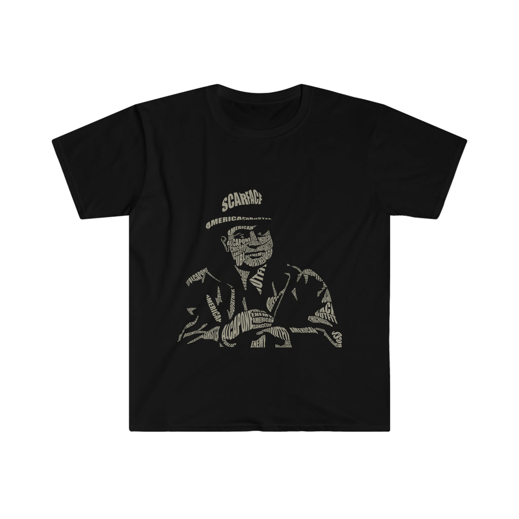 Al Capone Calligram Unisex Softstyle T-Shirt