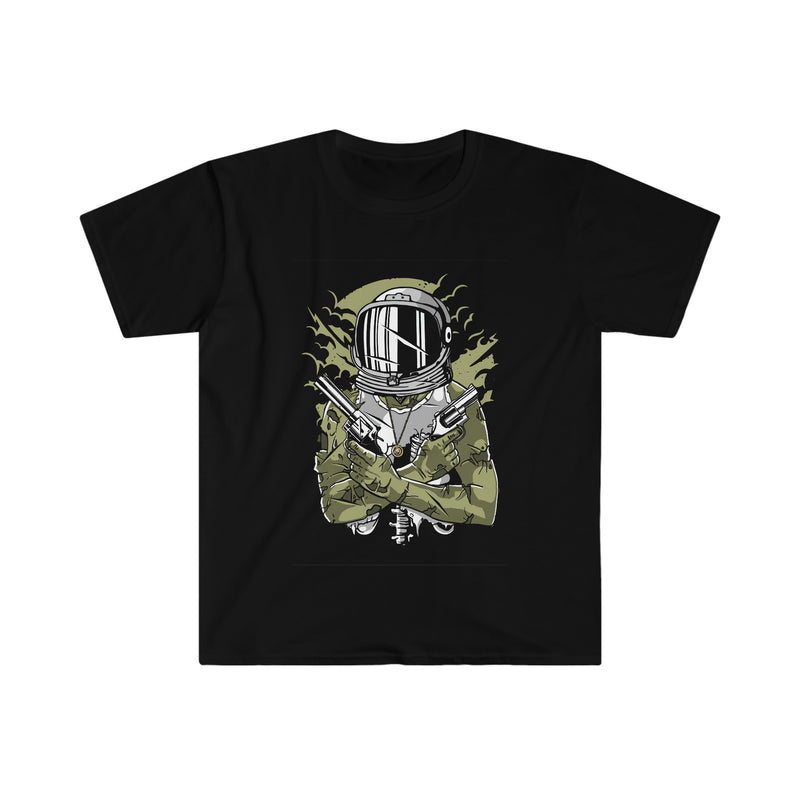 Gangsta Zombie Astronaut Unisex Softstyle T-Shirt