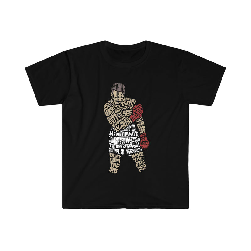 The Champ Muhammad Ali Calligram Unisex Softstyle T-Shirt