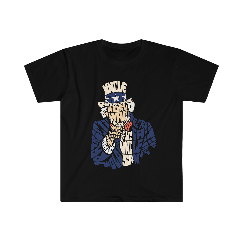 Uncle Sam Calligram Unisex Softstyle T-Shirt