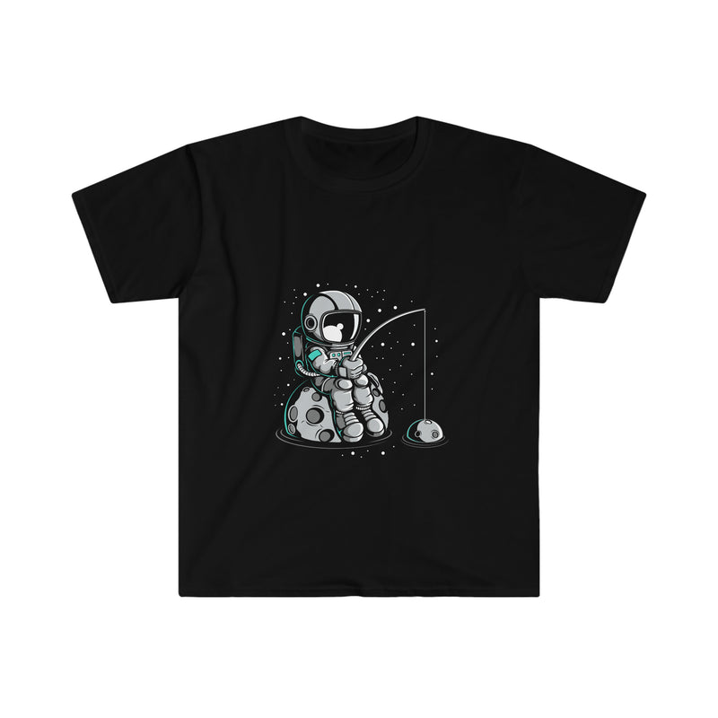 Astronaut Fishing Unisex Softstyle T-Shirt