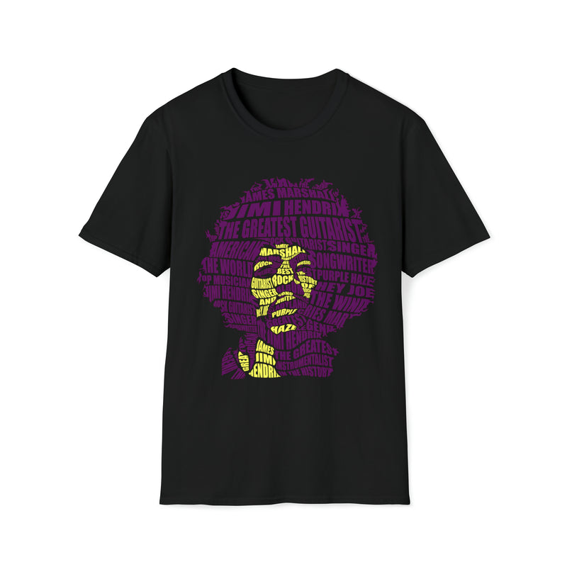 Jimi Hendrix Calligram Unisex Softstyle T-Shirt