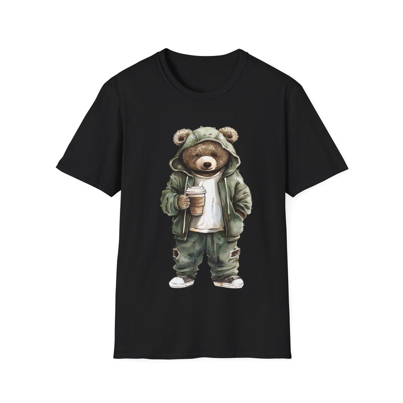 Cozy Brew Bear Unisex Softstyle T-Shirt