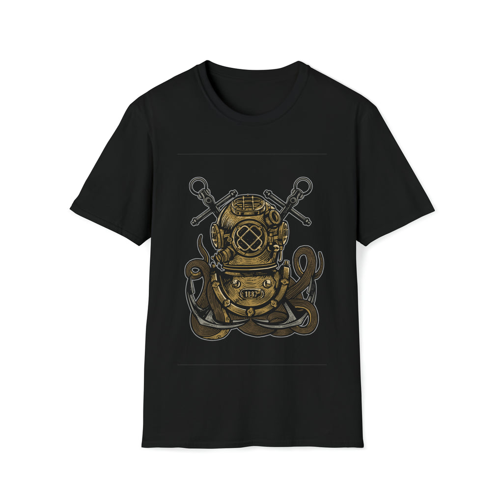 Diver Octopus Unisex Softstyle T-Shirt