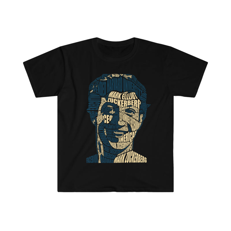 Mark Zuckerberg Calligram Unisex Softstyle T-Shirt