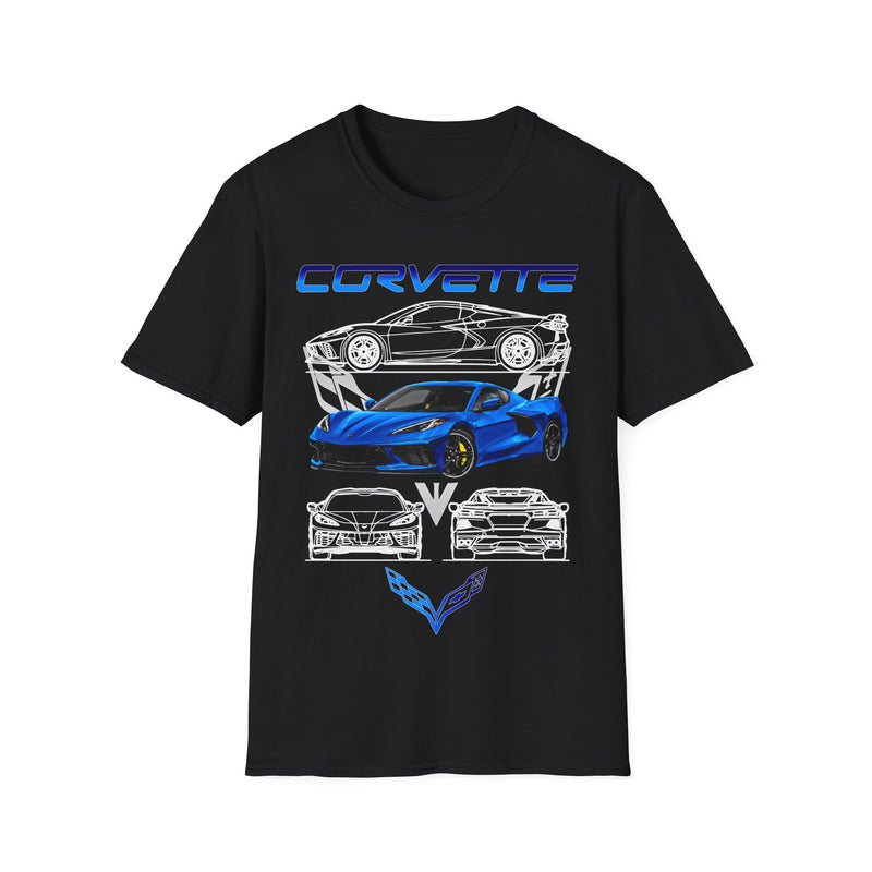 Blue Velocity Unisex Softstyle T-Shirt