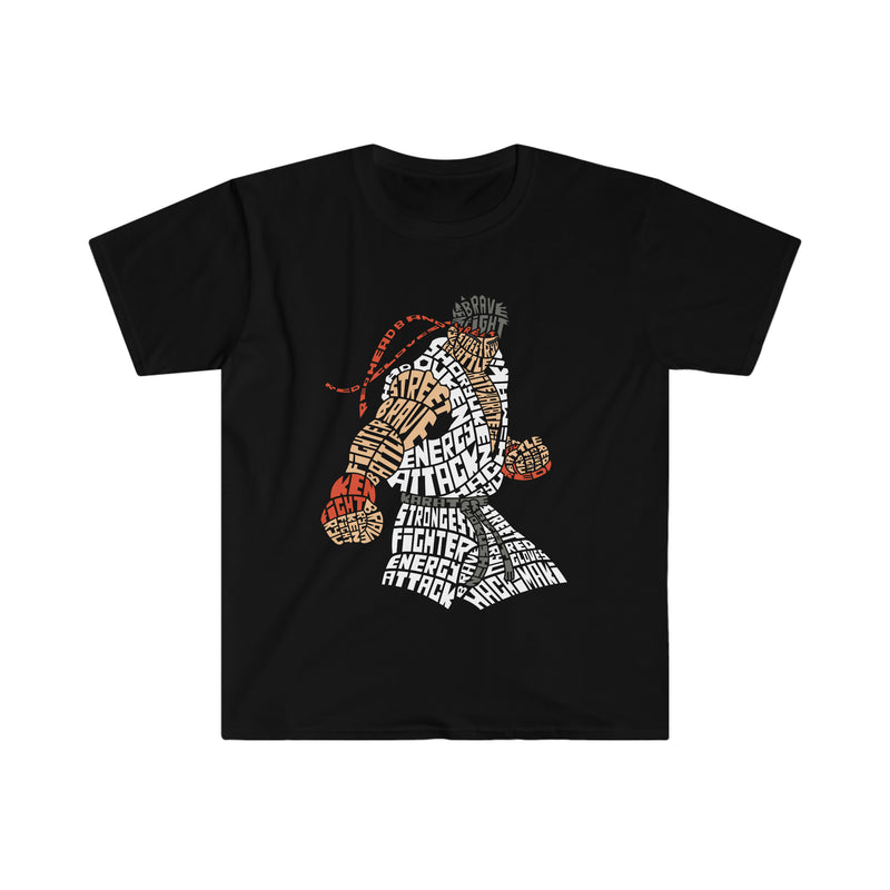 Hadouken Calligram Unisex Softstyle T-Shirt