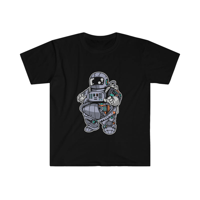 Fat Astronaut Robot Unisex Softstyle T-Shirt
