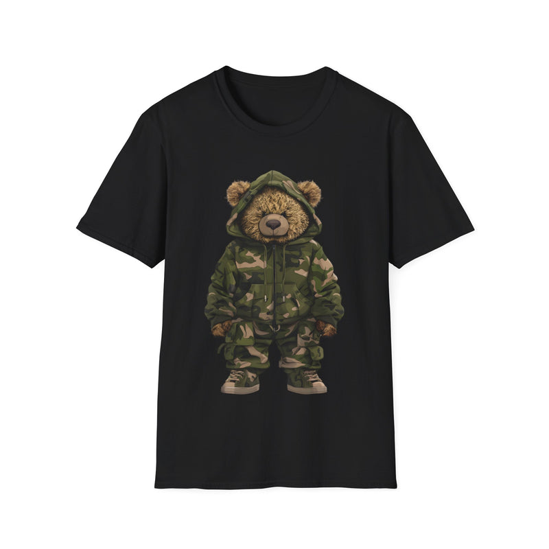 Camo Cozy Bear Unisex Softstyle T-Shirt