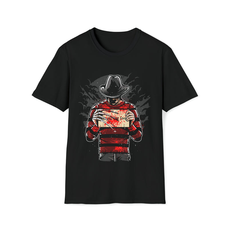 Freddy Will Kill For Food Unisex Softstyle T-Shirt
