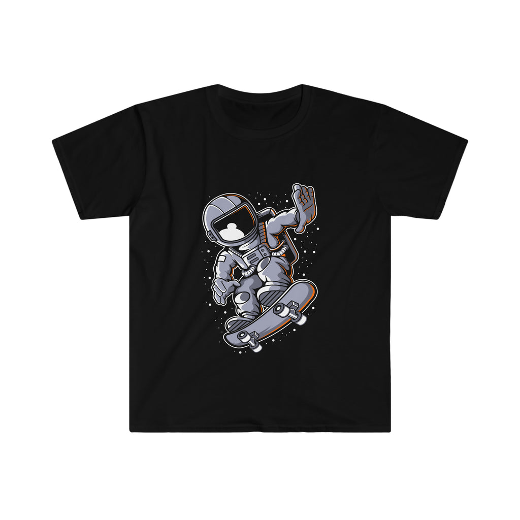 Astronaut Skateboard Unisex Softstyle T-Shirt