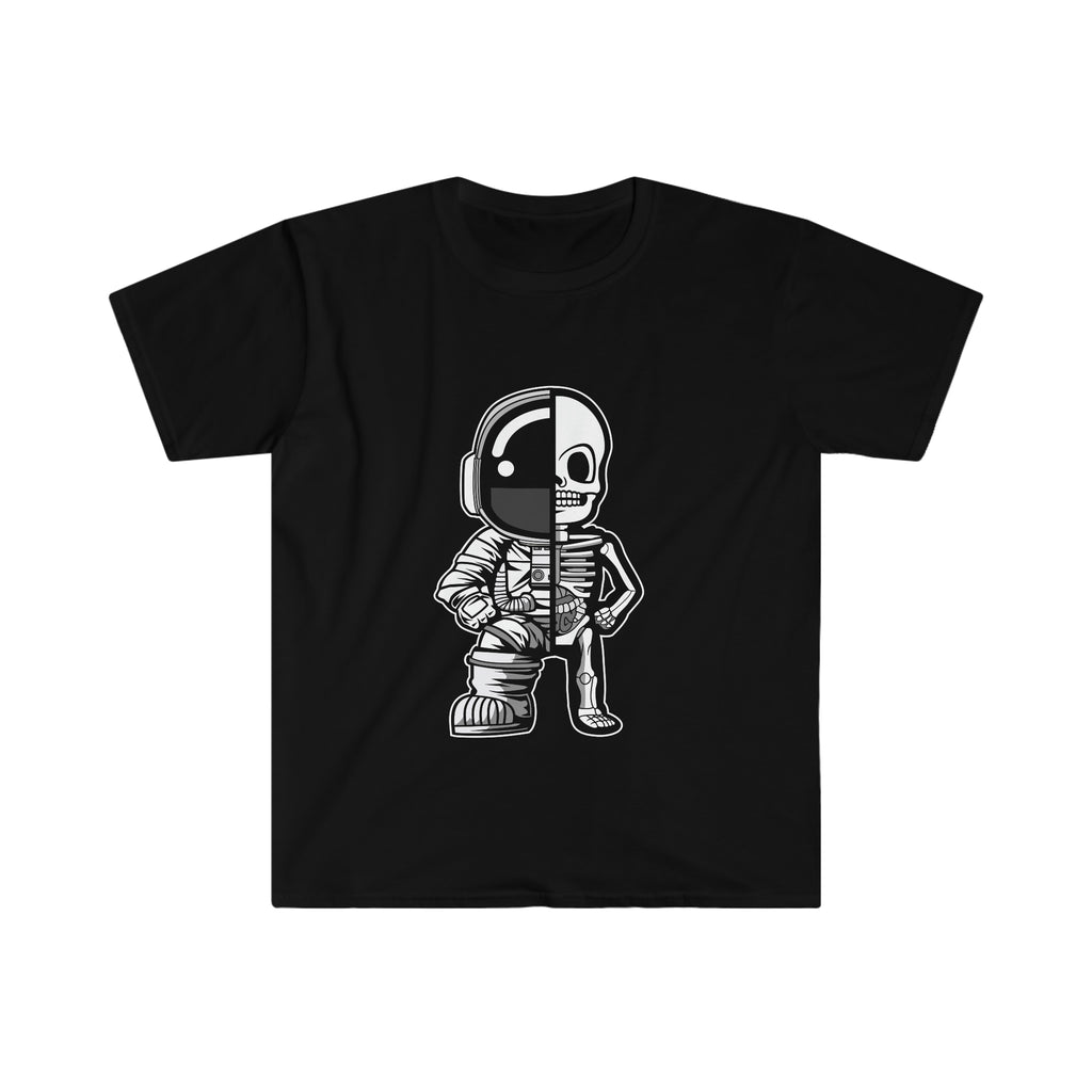 Astronaut Half Skeleton Unisex Softstyle T-Shirt