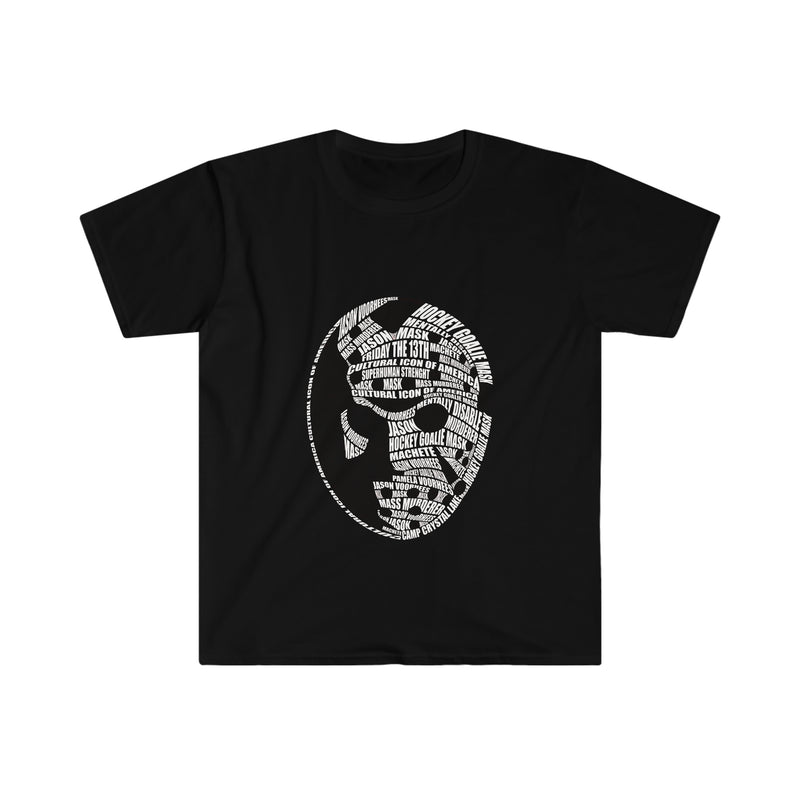 Jason Voorhees Calligram Unisex Softstyle T-Shirt