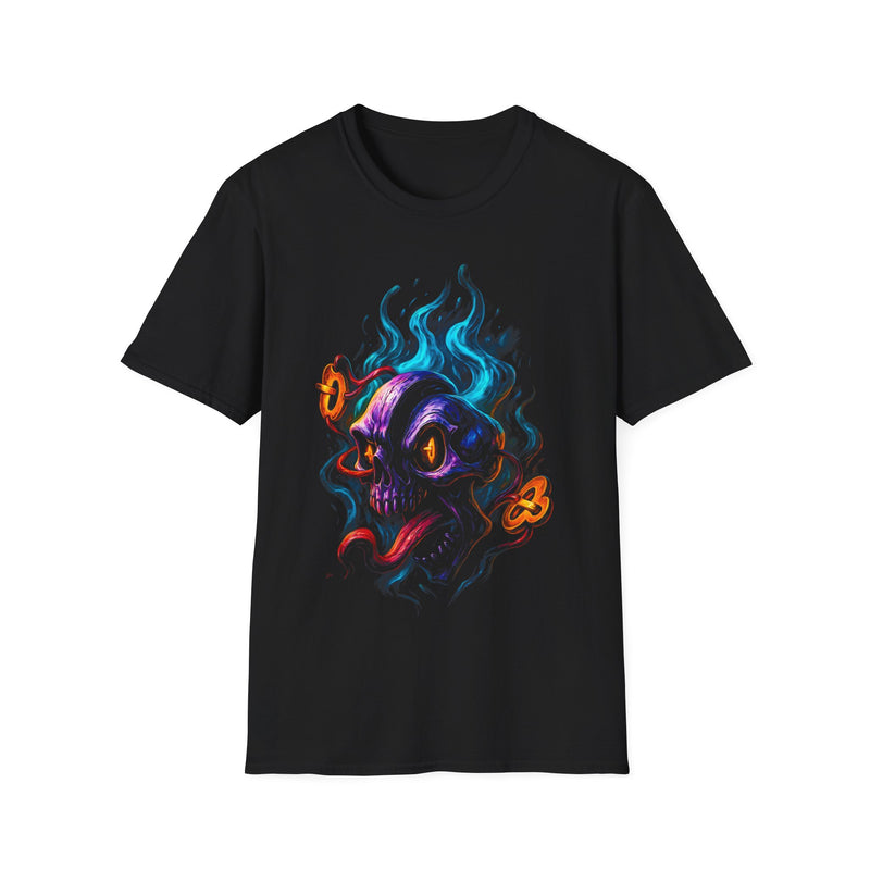 Electroglow Skull Unisex Softstyle T-Shirt