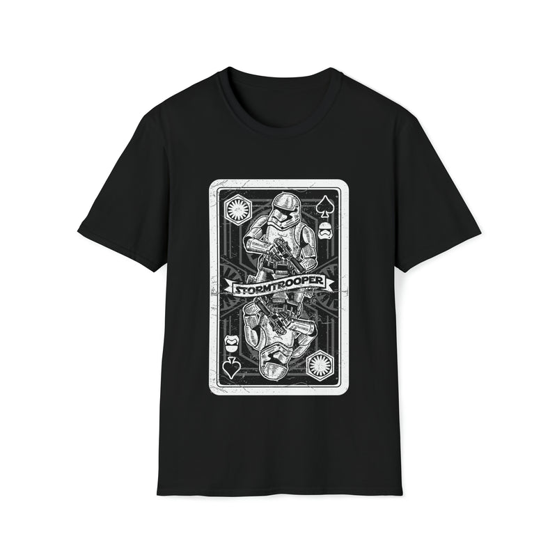 Stormtrooper Playing Card Unisex Softstyle T-Shirt