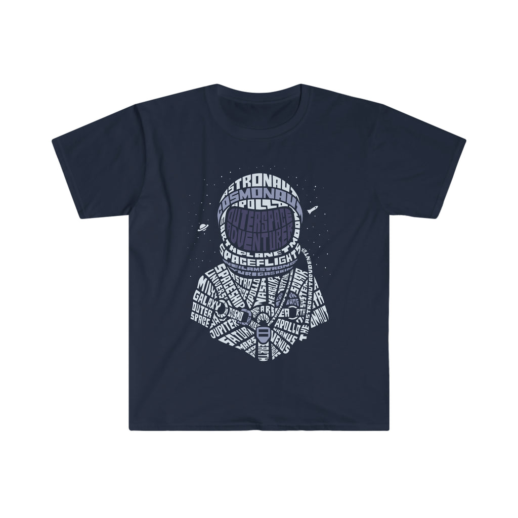 Astronaut Calligram Unisex Softstyle T-Shirt