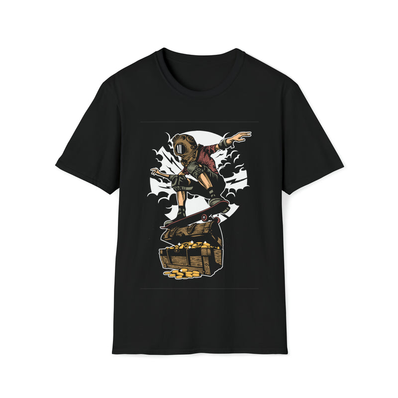 Diver Skater Treasure Unisex Softstyle T-Shirt