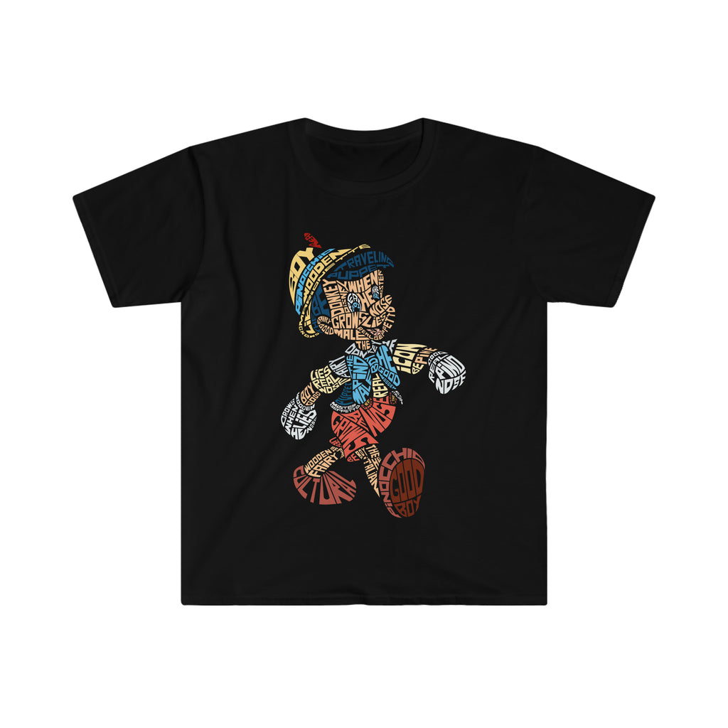 Pinokio Calligram Unisex Softstyle T-Shirt