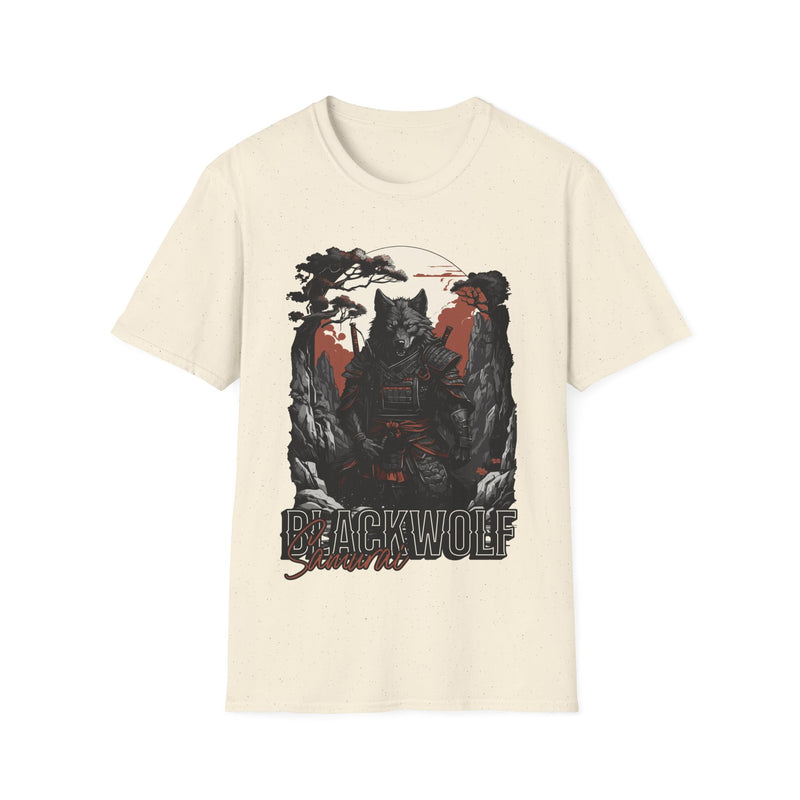 Black Wolf Samurai Unisex Softstyle T-Shirt