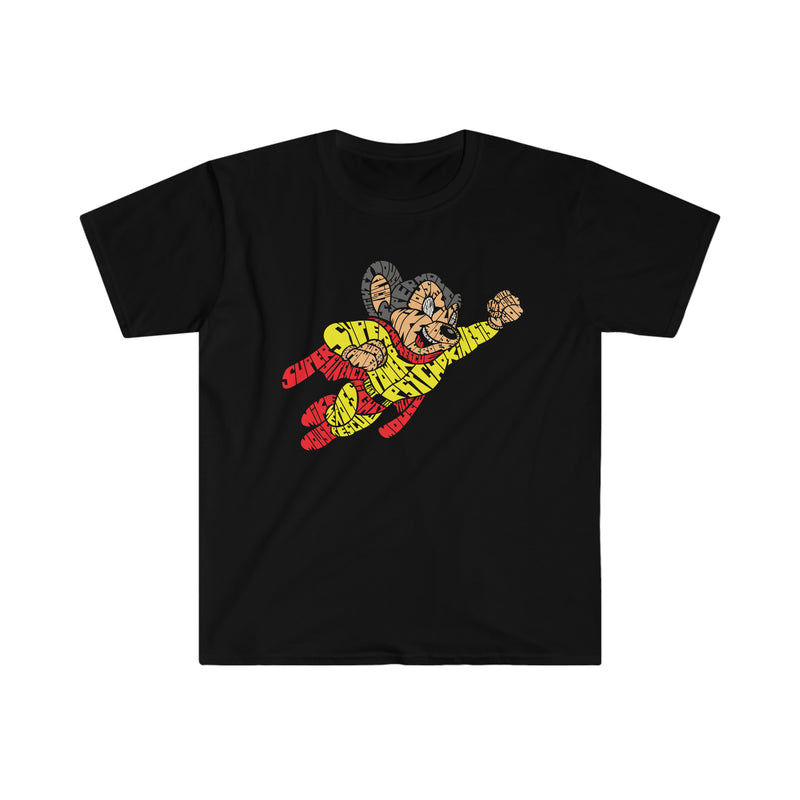 Mighty Mouse Calligram Unisex Softstyle T-Shirt