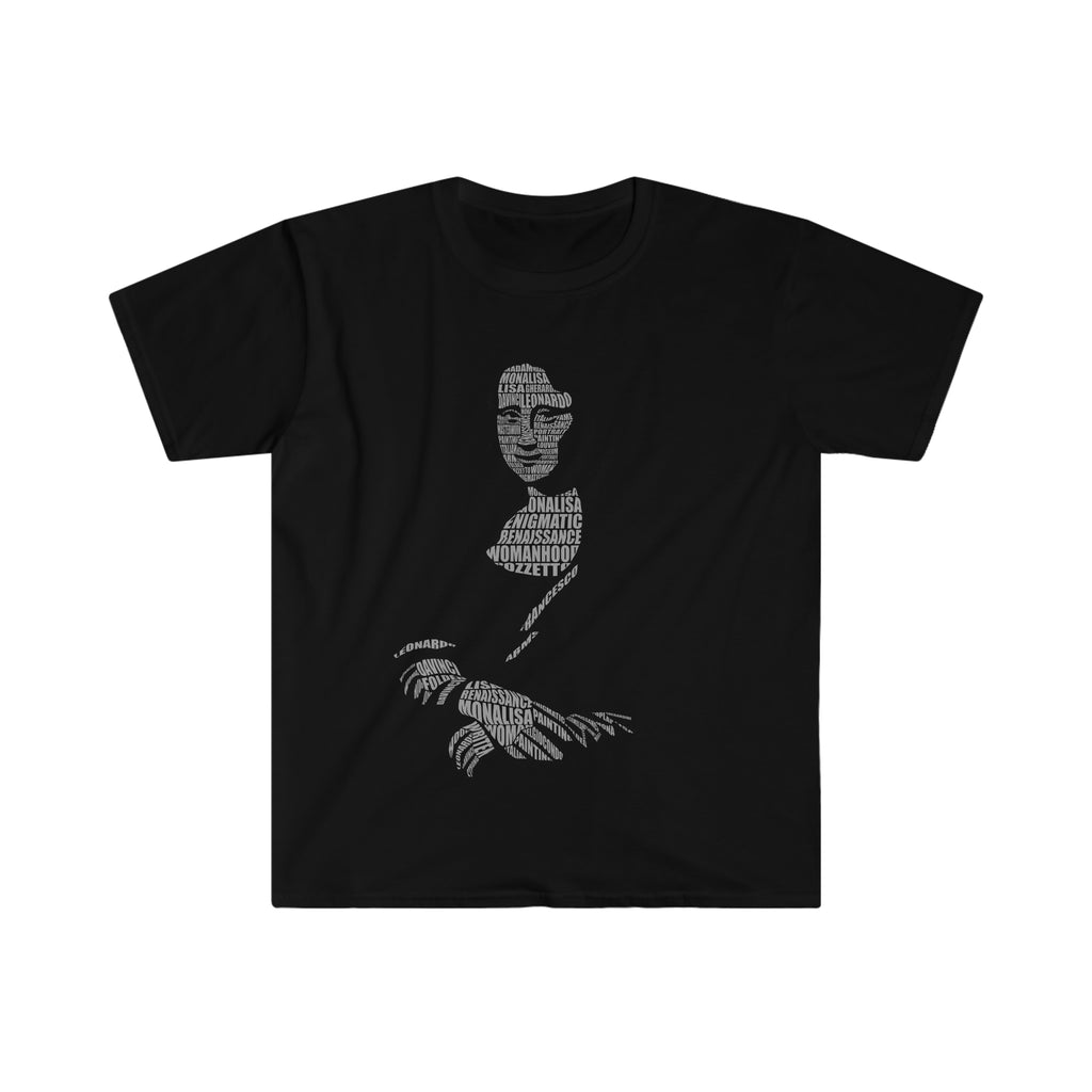 Mona Lisa Calligram Unisex Softstyle T-Shirt