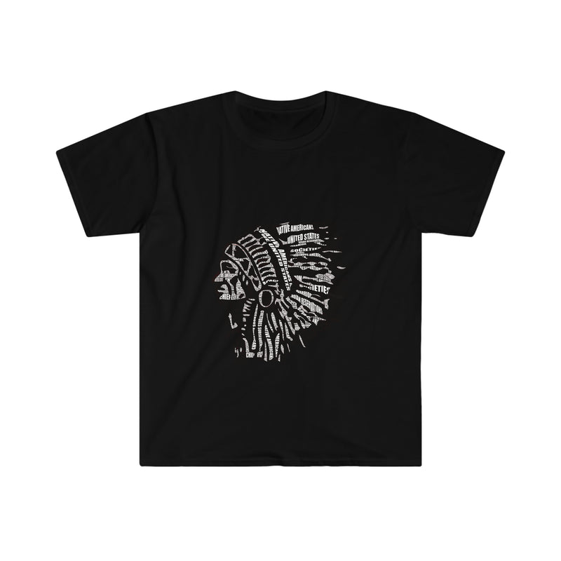 Indian Chief Calligram Unisex Softstyle T-Shirt