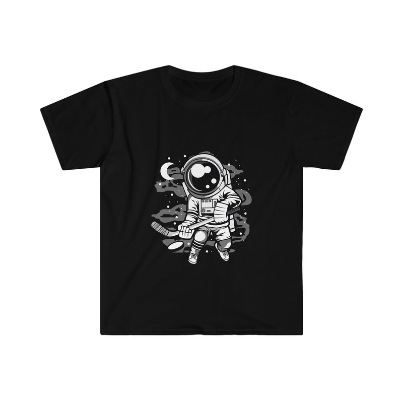 Hockey Player Astronaut Unisex Softstyle T-Shirt
