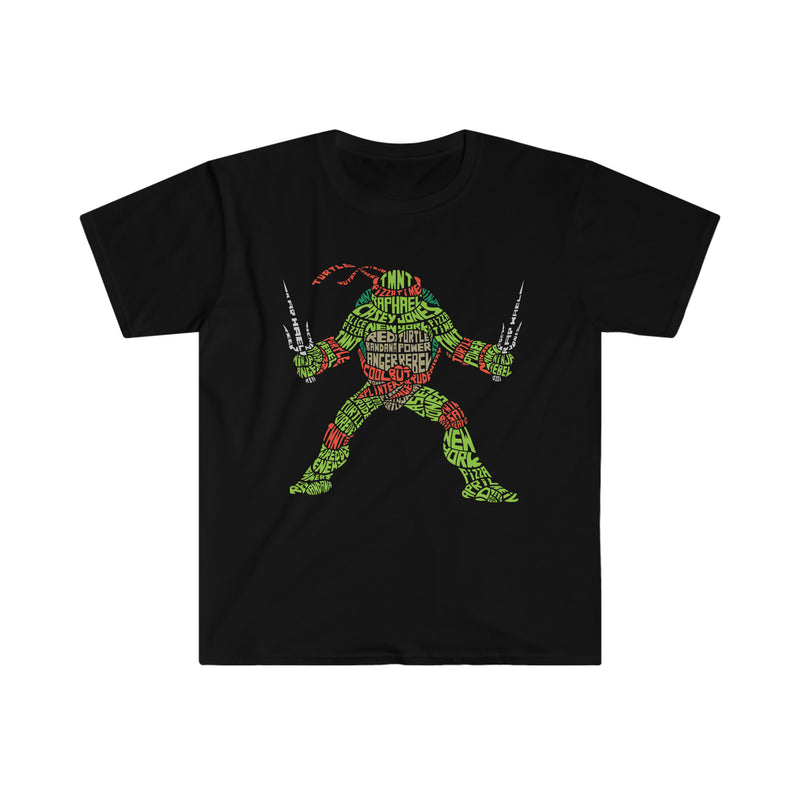 Ninja Turtle Calligram Unisex Softstyle T-Shirt
