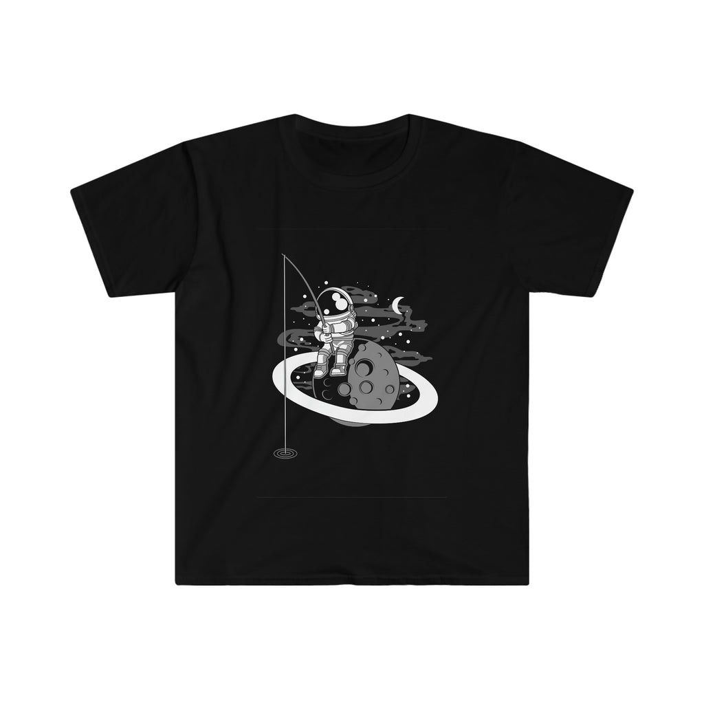 Astronaut  Fishing Unisex Softstyle T-Shirt