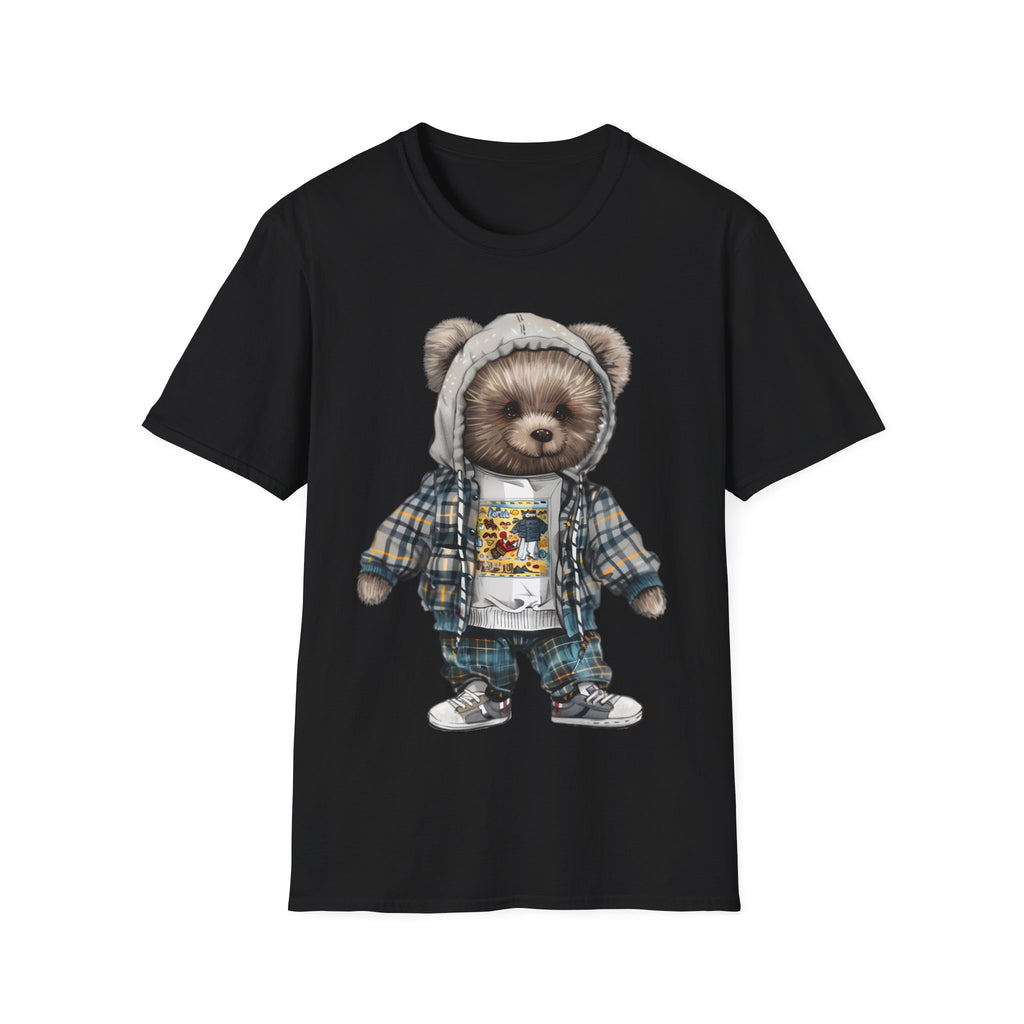 Hipster Bear Unisex Softstyle T-Shirt