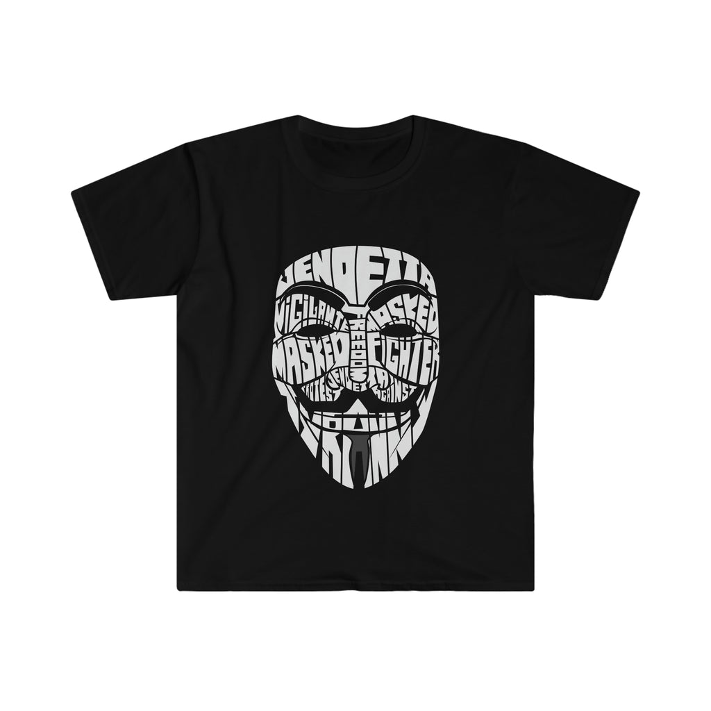 Vendetta Calligram Unisex Softstyle T-Shirt