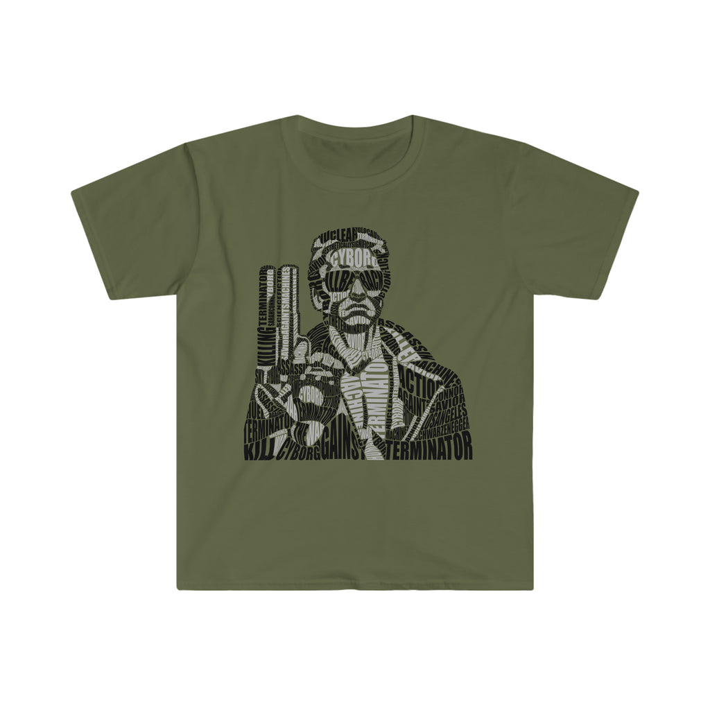 Terminator Calligram Unisex Softstyle T-Shirt