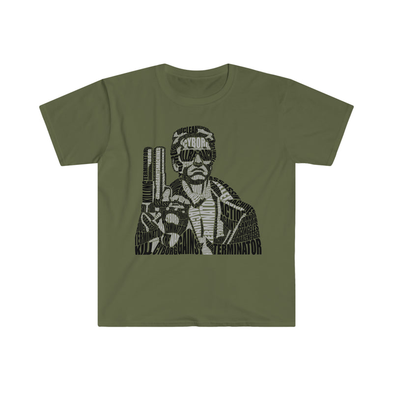 Terminator Calligram Unisex Softstyle T-Shirt