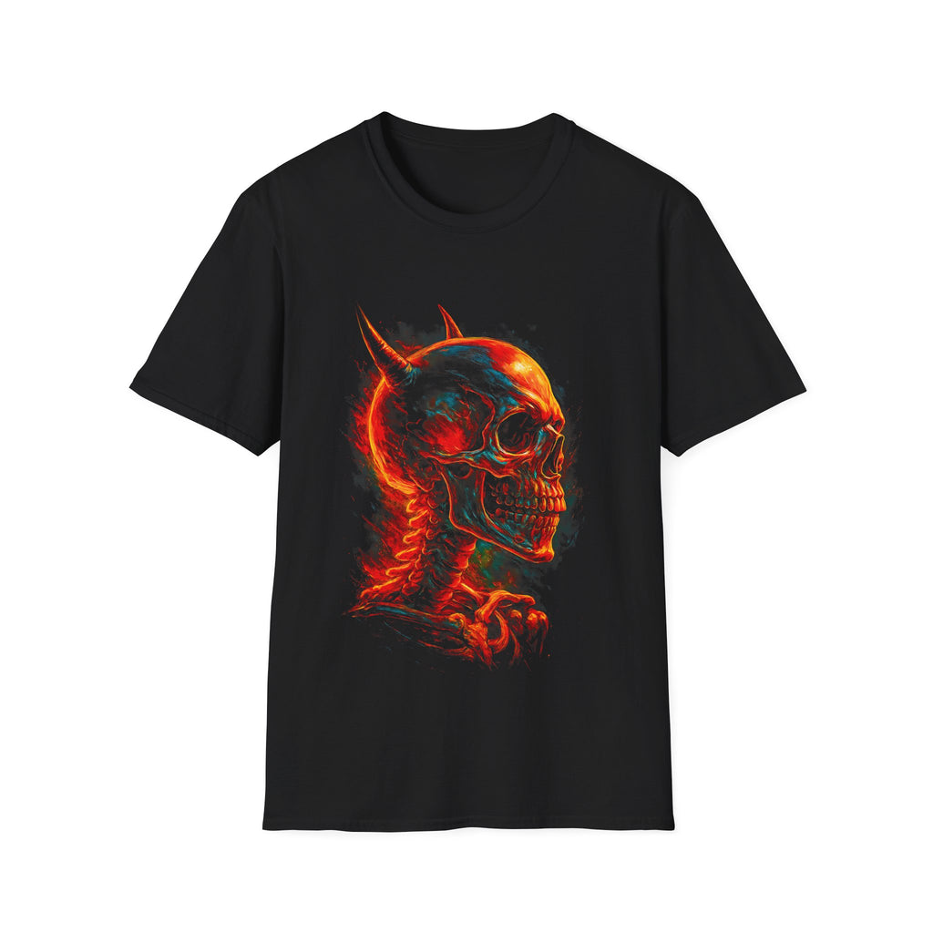 Inferno Skull Unisex Softstyle T-Shirt