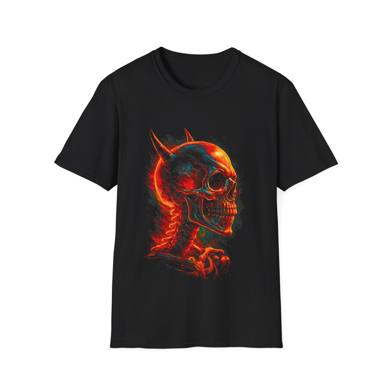Inferno Skull Unisex Softstyle T-Shirt