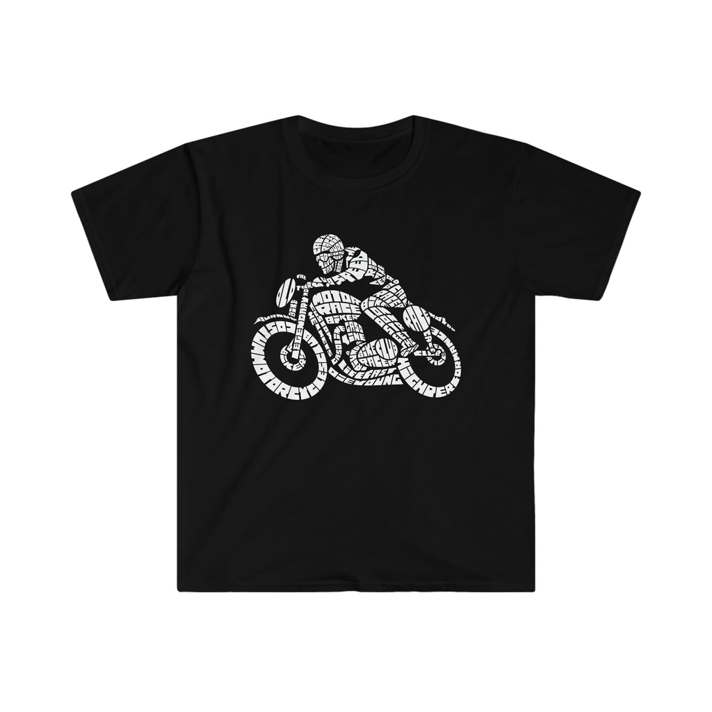 Caferacer Calligram Unisex Softstyle T-Shirt