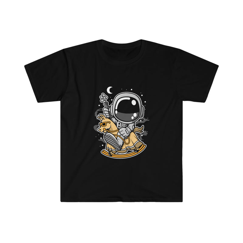 Astronaut Ridingtoy Horse Unisex Softstyle T-Shirt