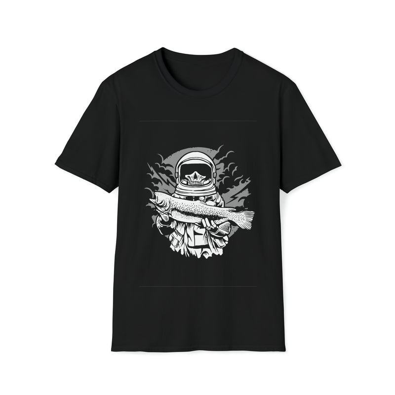 Astronaut Fishing Unisex Softstyle T-Shirt