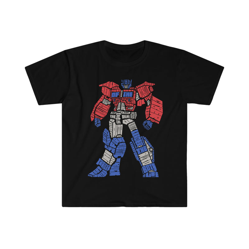 Optimus Prime Calligram Unisex Softstyle T-Shirt