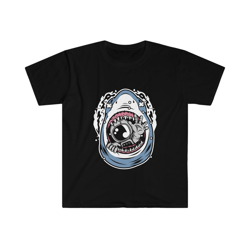 Astronaut Shark Unisex Softstyle T-Shirt