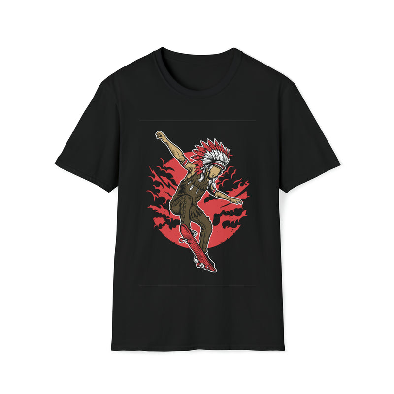 Indian Chief Skateboard Unisex Softstyle T-Shirt