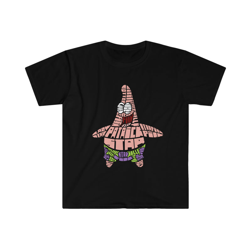 Patrick Star Calligram Unisex Softstyle T-Shirt