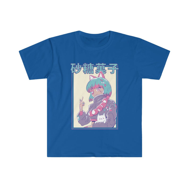 Cute Anime Girl With Eye Patch Unisex Softstyle T-Shirt