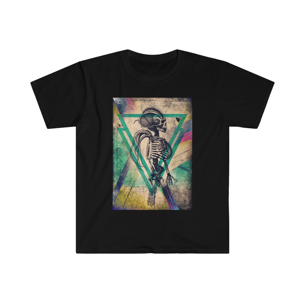 Tentacled Skeleton Unisex Softstyle T-Shirt