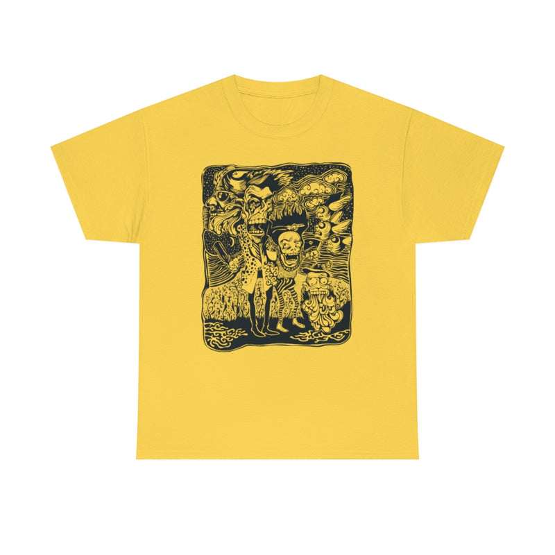 Hipster Skulls Unisex Heavy Cotton Tee