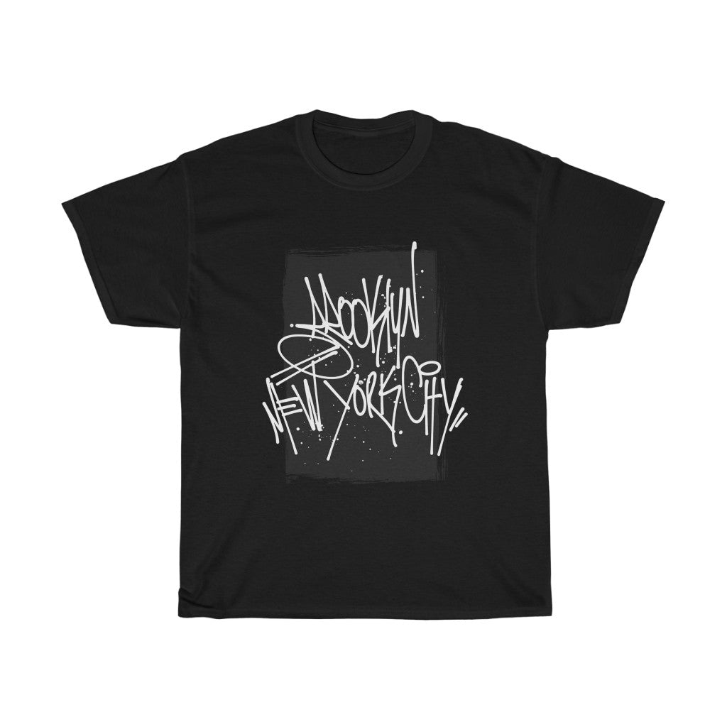 Brooklyn New York City Graffiti Tag Unisex Heavy Cotton Tee