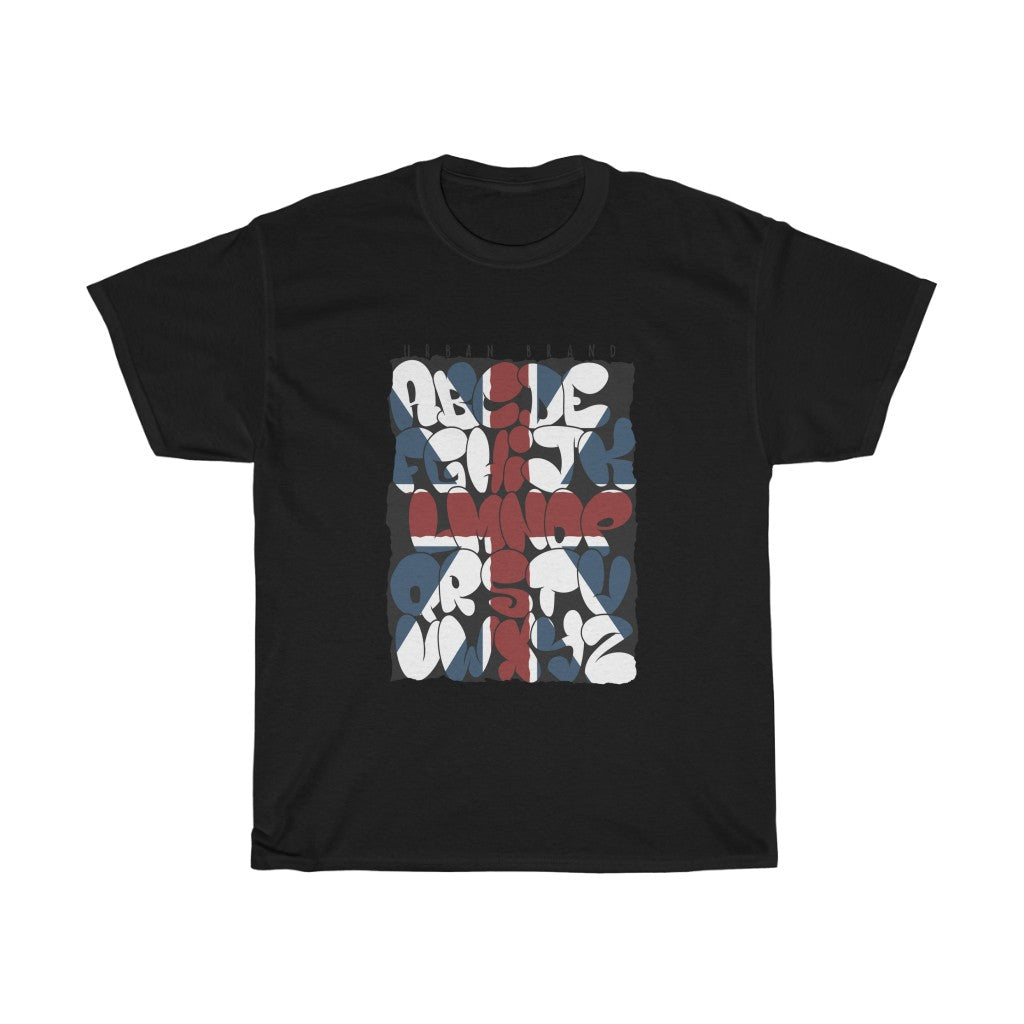 Alphabet Union Jack Unisex Heavy Cotton Tee