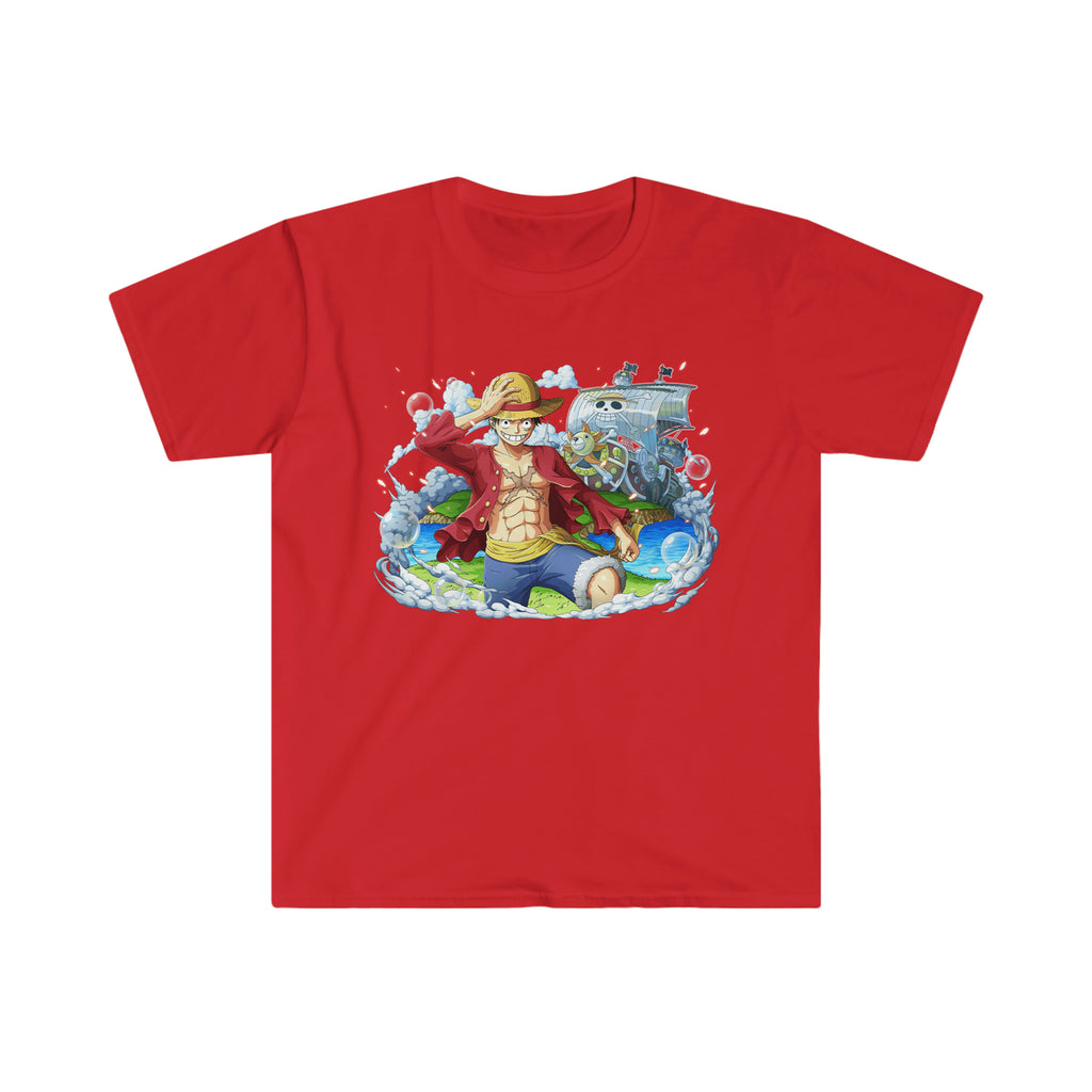 Luffy And Thousand Sunny Unisex Softstyle T-Shirt