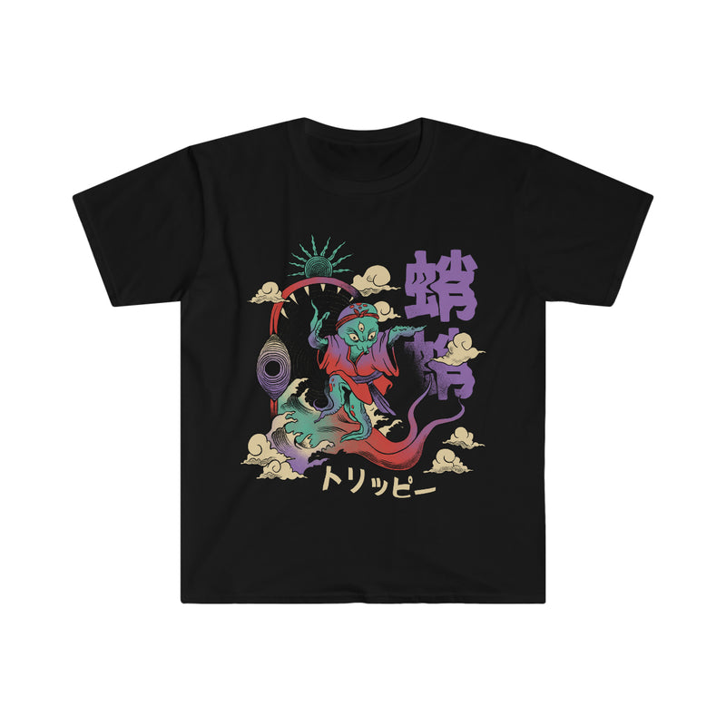 Japanese Nihonga Psychedelic Octopus Unisex Softstyle T-Shirt